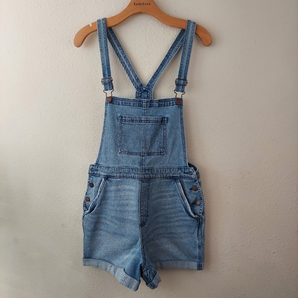 Hollister high-rise mom short overall 4" vintage stretch